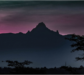 Dawn: Brush Fire on Mt Kenya 2023, Archival pigment print
